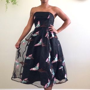 For The Birds Black Strapless Dress - Small